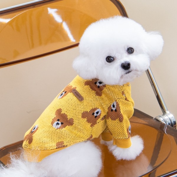 페오펫몰,퍼피아 강아지 옷 니트베어 티셔츠