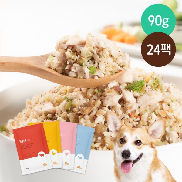 페오펫몰,씽크라이크펫 강아지 화식 자연식 수제 사료 90g 24팩