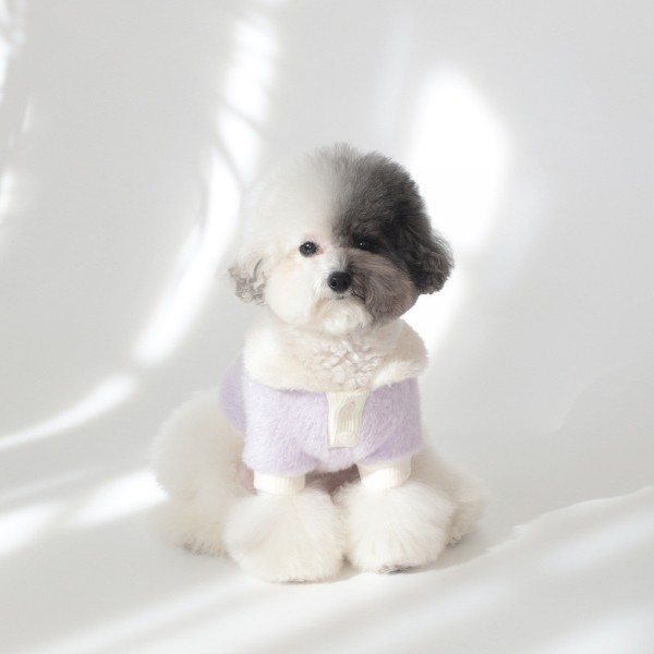 페오펫몰,에덴숑  밍크 퍼 칼라티(Mink Fur Collar T) 퍼플