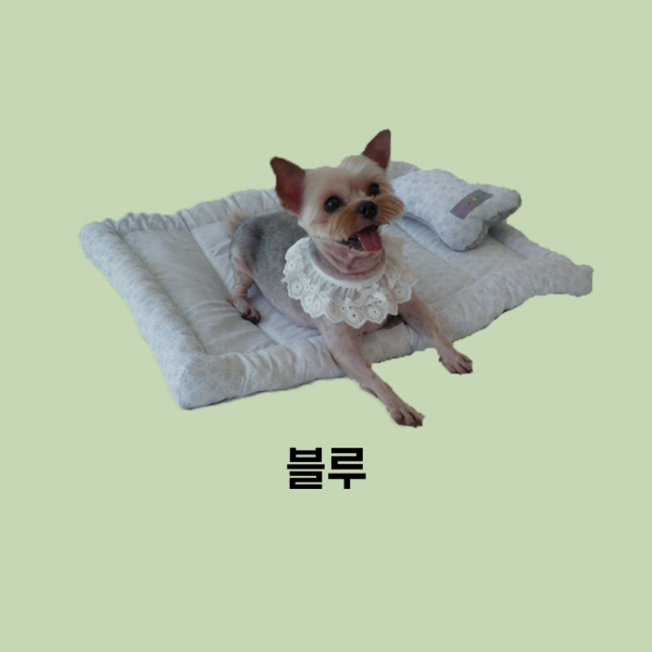 페오펫몰,신나고신나개 펫 강아지 고양이 냉감 쿨 매트 베개 세트