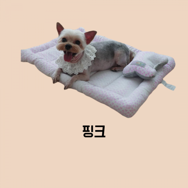 페오펫몰,신나고신나개 펫 강아지 고양이 냉감 쿨 매트 베개 세트