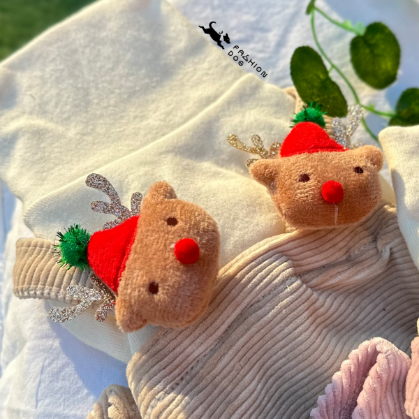 페오펫몰,[패션독]애견악세사리,강아지악세사리,강아지뱃지,강아지브로치,루돌프브로치