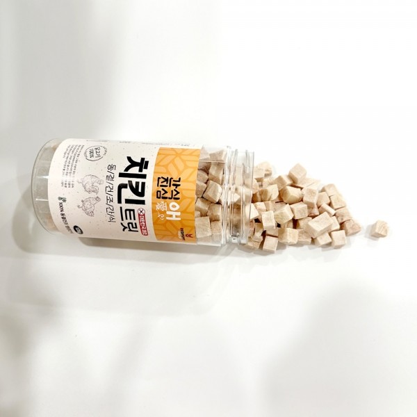 페오펫몰,개과천선 간식애진심 국내생산 동결 건조 애견 간식 오리 목뼈 100g