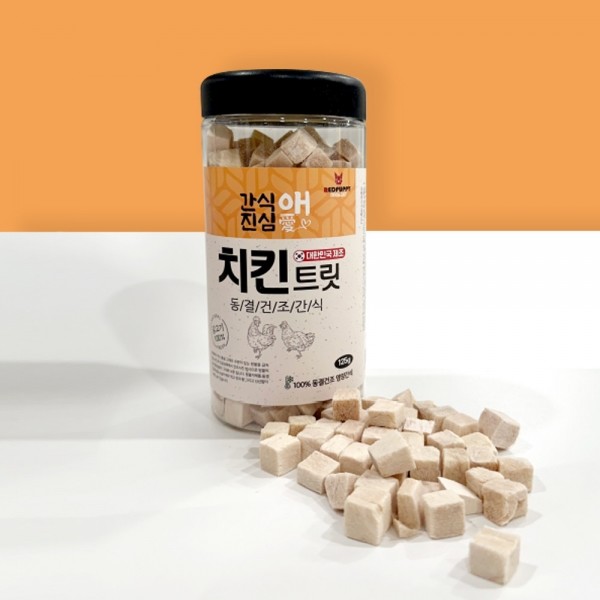 페오펫몰,개과천선 간식애진심 국내생산 동결 건조 애견 간식 열빙어 트릿 80g
