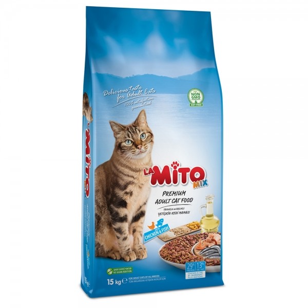 페오펫몰,미토 (la-Mito) 성묘 고양이사료 치킨&피쉬(믹스) 15kg