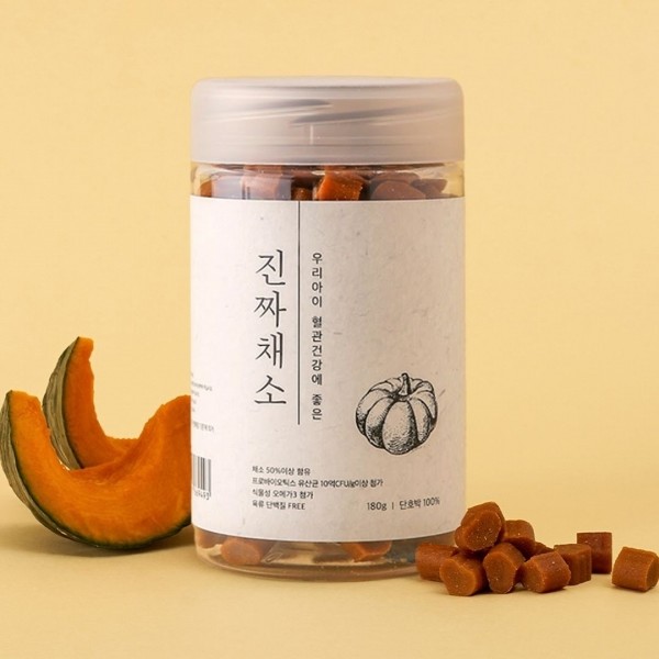 [페오펫페어] 진짜채소 단호박&유산균 180g
