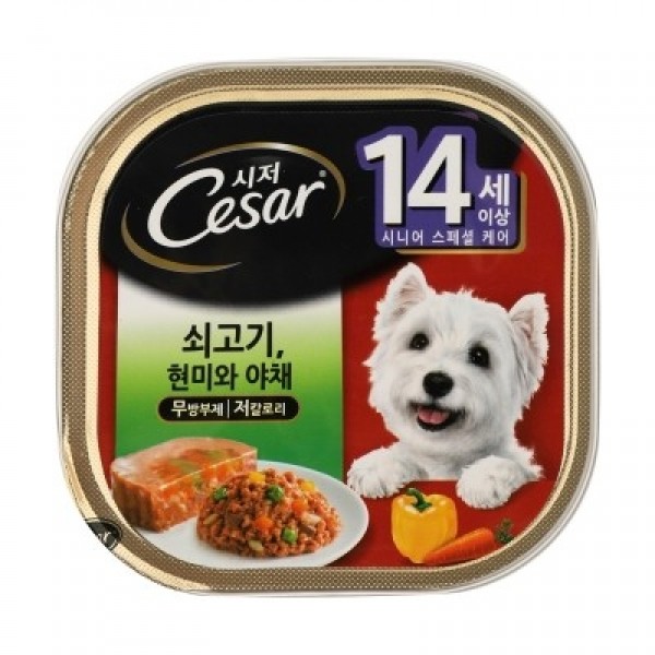 페오펫몰,시저 14세 이상 쇠고기,현미와 야채 100g [최저가]