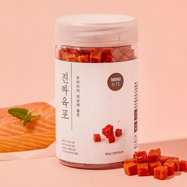 페오펫몰,(1+1) 펫프렌즈 진짜육포 미니바이트 180g 연어