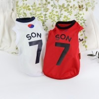SON 축구복 쿨 나시, 강아지여름신상, 강아지티셔츠, 강아지나시, 강아지여름나시, 강아지여름티셔츠, 강아지축구복, 강아지여름휴가룩, 강아지휴가룩, 강아지바캉스룩,강아지산책룩
