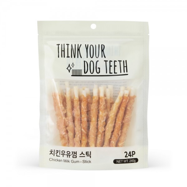 페오펫몰,[멤버십 비밀가격][더주스] 띵독 치킨 우유껌 스틱 24P