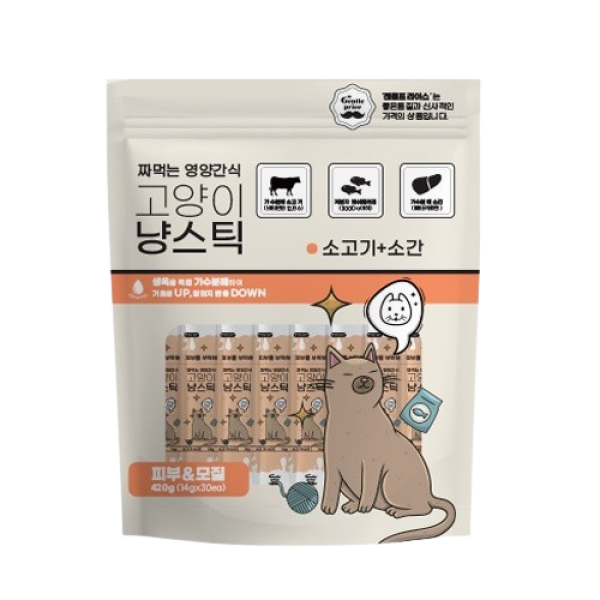 페오펫몰,스페푸 젠틀프라이스 냥스틱 고양이츄르 30p 3종 x 2