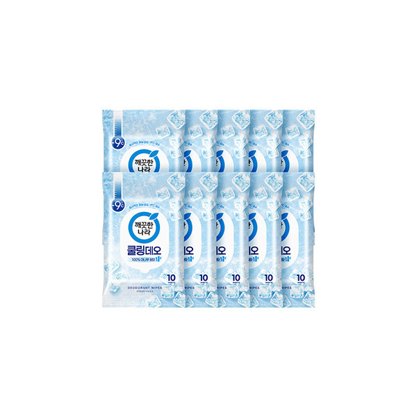 페오펫몰,[반려인혜택]깨끗한나라 페퍼민트 쿨링 데오티슈 휴대용 10매 10개