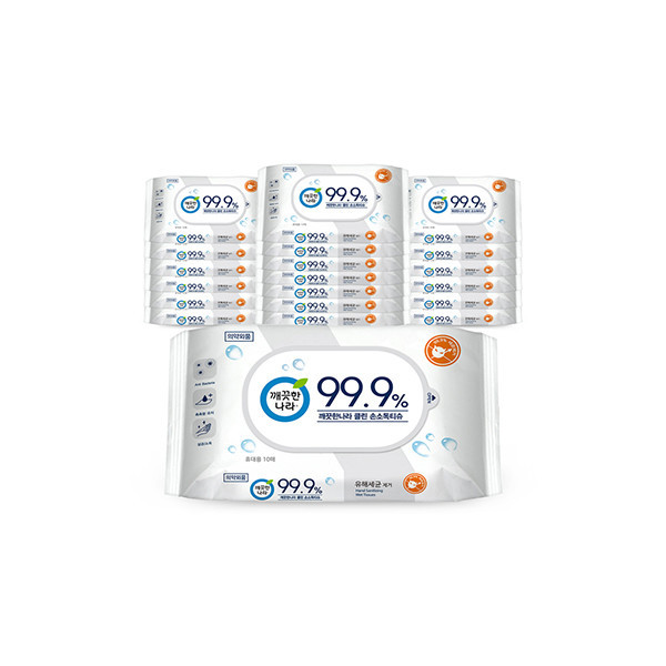 페오펫몰,[따스한특가][반려인혜택]깨끗한나라 클린 손소독티슈 휴대용 10매 20개