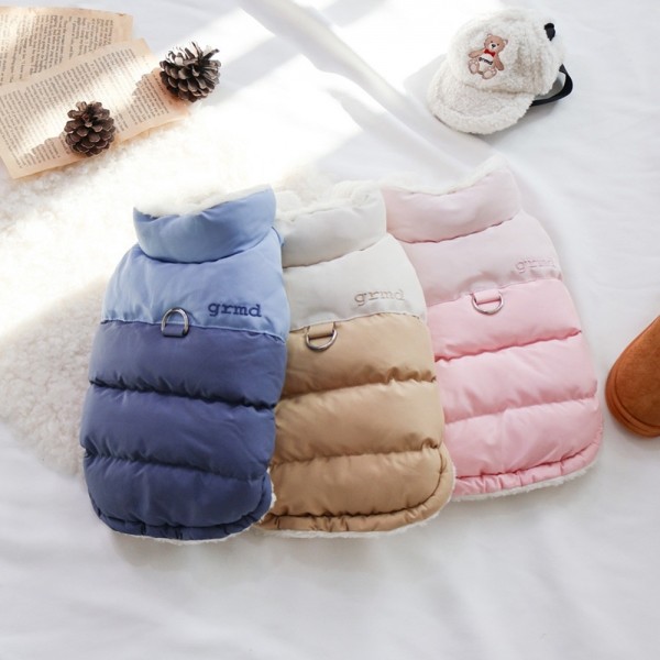 스노우베어 하네스 양면패딩, 강아지겨울, 강아지패딩, 강아지산책룩, 강아지겨울신상