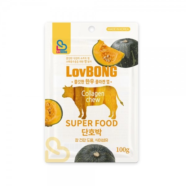 페오펫몰,러봉 쫄깃한 한우 콜라겐껌 단호박 100g