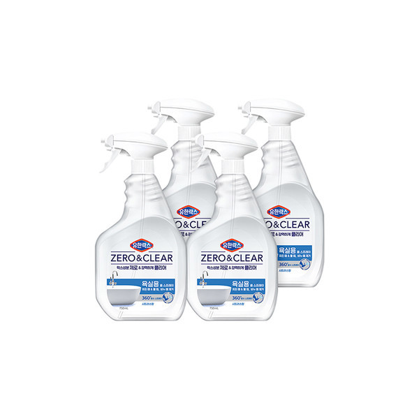페오펫몰,[반려인혜택]유한락스 제로앤클리어 욕실청소용 750ml 4개