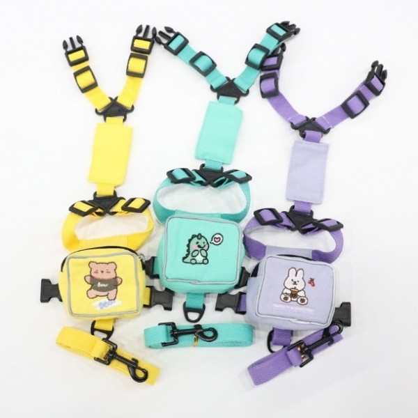 페오펫몰,[앨리독] 네모배낭 하네스 S~L 퍼플 [반려동물]