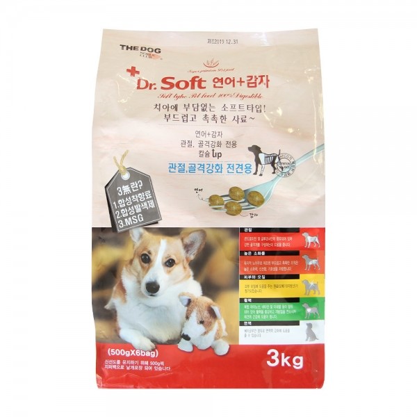페오펫몰,[더독] 닥터소프트 연어&감자 전견용 3kg [반려동물]