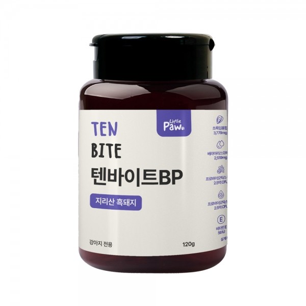 페오펫몰,리틀포우 텐바이트 강아지 종합 영양제 전 연령용 지리산 흑돼지, 120g, 1개
