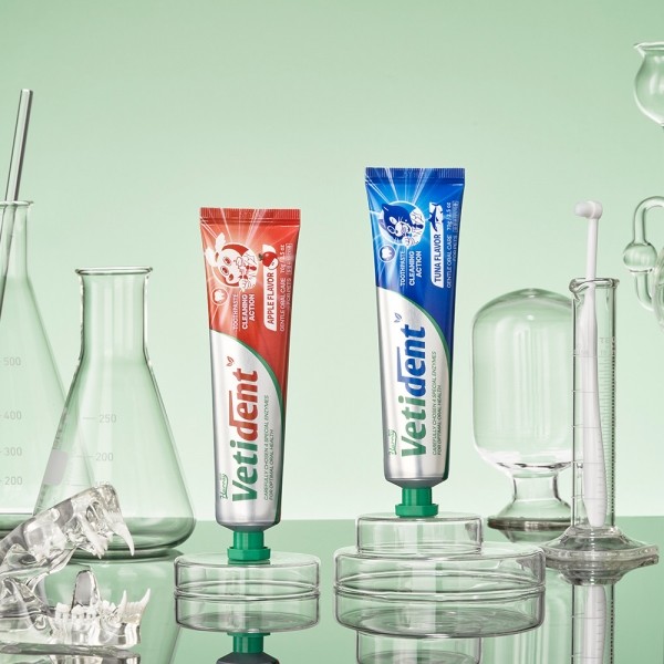 페오펫몰,[허레이][설날특가] 프로 베티덴트 치약 사과향+참치향 2개 SET 바르는 겔제형