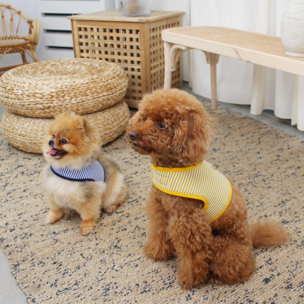 페오펫몰,[스윗테일] 핸드메이드 강아지 스트라이프 하네스 L[반려동물]