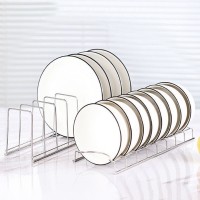 마켓플랜 슬리밍 다용도 접시 수납 스텐 정리대 2p 세트