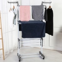 마켓플랜 와이드 다용도 4단 빨래 건조대 그레이