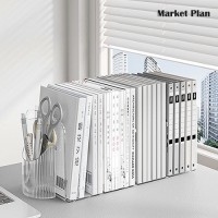 [반려인혜택]마켓플랜 투명 아크릴 책꽂이 펜꽂이