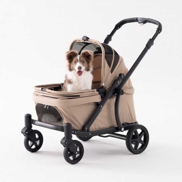 페오펫몰,폼포라펫 클래식 웨건 웜 베이지 강아지 유모차