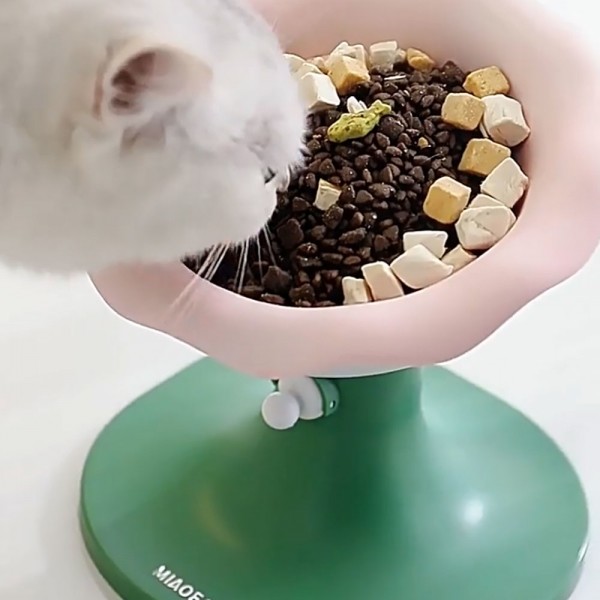 페오펫몰,크레용펫 강아지 높이 각도 조절 연꽃 식기