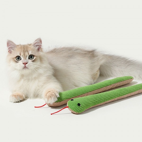 크레용펫 뱀 장난감 롱 캣닢쿠션