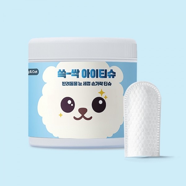 페오펫몰,크레용펫 눈,귀,입 쓱싹 핑거 티슈 60매