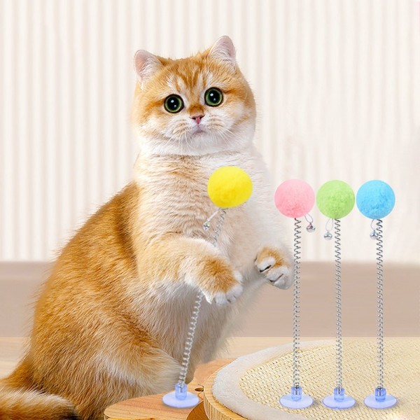 페오펫몰,크레용펫 혼자노는 흡착형 냥펀치볼 장난감