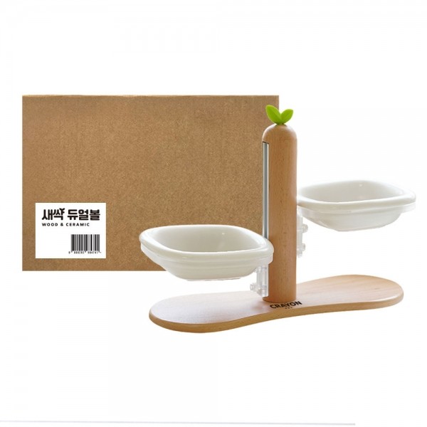 페오펫몰,크레용펫 프리미엄 맞춤핏 듀얼볼 높이조절 식기