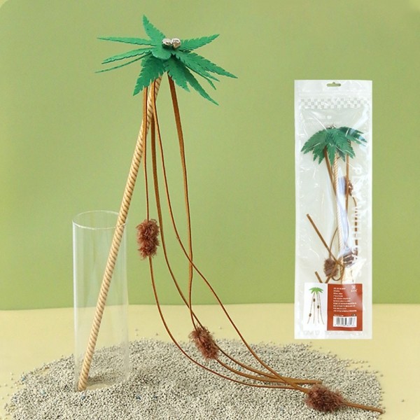 페오펫몰,크레용펫 야자수 카샤카샤 롱 막대 낚시대 장난감