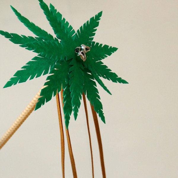 페오펫몰,크레용펫 야자수 카샤카샤 롱 막대 낚시대 장난감