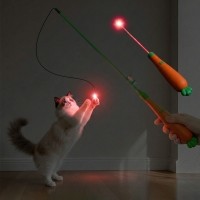 크레용펫 당근과 채찍 광섬유 2in1 고양이 레이저 낚시대