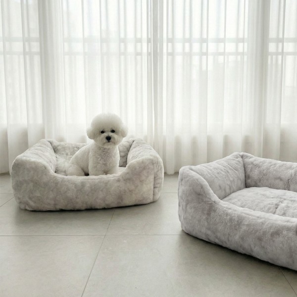 페오펫몰,[설날특가]크레용펫 클라우드 퍼 쿠션 침대(M/L)