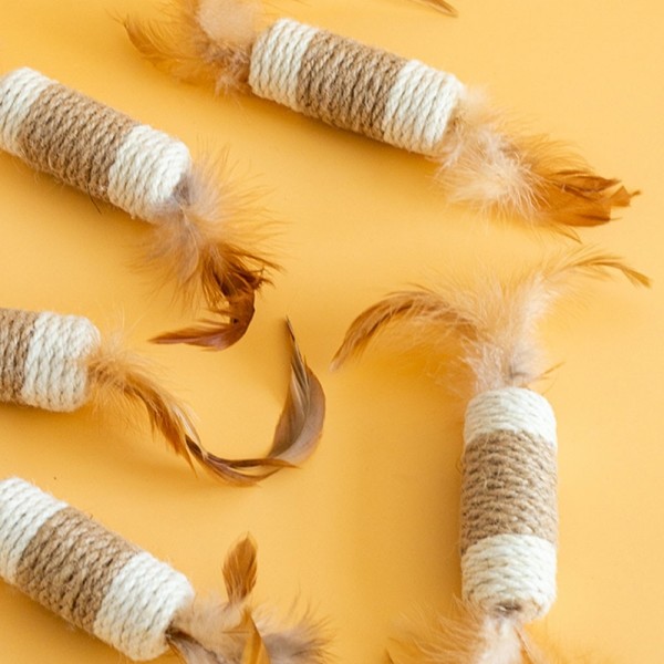 페오펫몰,크레용펫 네추럴 사이잘 로프 장난감 쥐 공 5종 모음