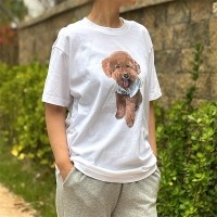 반려동물 강아지 고양이 사진 그림 커스텀 주문제작 17수 반팔티