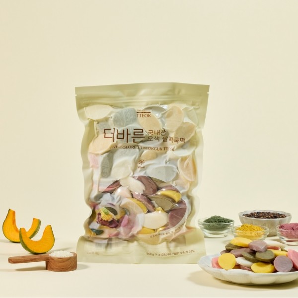 페오펫몰,[감사특가][더바른떡] 1+1 오색떡국떡 550g+550g