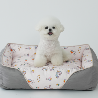 [펫앤마마] 강아지 방석 쿠션 카툰 3종 (그린/그레이/베이지) M~XL