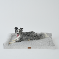 [펫앤마마] 대형견 강아지 방석 L자형 쿠션 03 2종 (그레이/진그레이) L~2XL