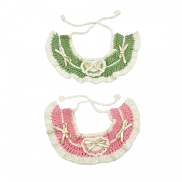 페오펫몰,[위드어스] 담다 손뜨개 리본 케이프 [반려동물]