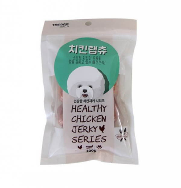 페오펫몰,[더독] 치킨 랩(wrap) 츄 100g	[최저가]