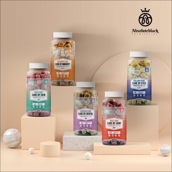 페오펫몰,[멤버십 비밀가격][앱솔루트블랙] 케어바이 큐브 280g [반려동물]