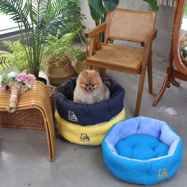 페오펫몰,[스윗테일] [꽃길특가]핸드메이드 강아지하우스 팔각방석 (라지) [반려동물]