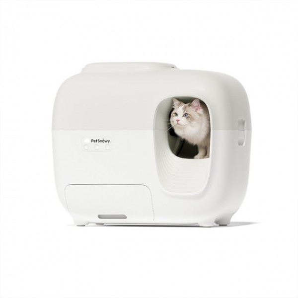 페오펫몰,[펫키지] 스마트 고양이 자동 화장실 화이트 (냄새 제거 특허) [반려동물]