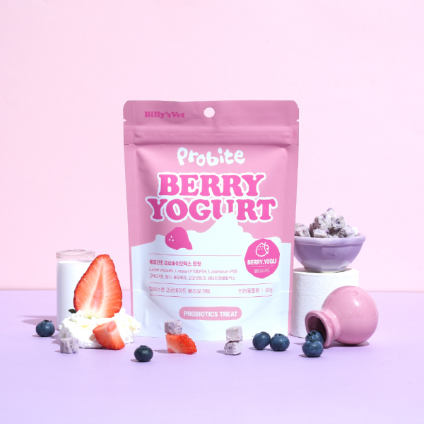 100% 휴먼그레이드 면역강화 유산균 간식 프로바이트 베리요거트 30g