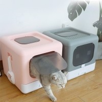 레드퍼피 스퀘어 접이식 캣 토일렛 고양이화장실 플라스틱고양이 화장실 위생용품
